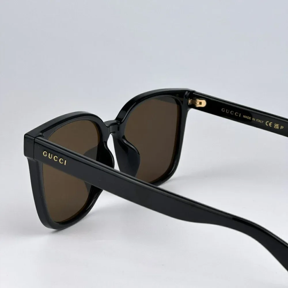 SALE! NEW Gucci GG1346SK 002 Black Brown Polarized Square Unisex Sunglasses